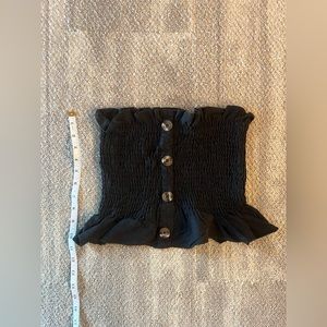 Blue Blush Black Tube Top
